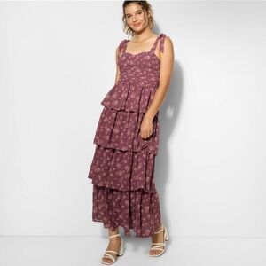 Wild Fable Purple Floral Maxi Dress
